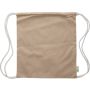 Recycled cotton drawstring bag Joy, Brown/Khaki