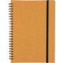 Recycled leather notebook A5 Egon, brown
