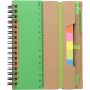 Recycled paper notebook Angela, light green