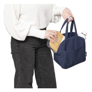 Recycled polycotton (330 gsm) cooler bag Elowen, blue (Cooler bags)