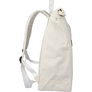 Recycled polycotton (330 gsm) rolltop backpack Thaddeus, bei (Backpacks)