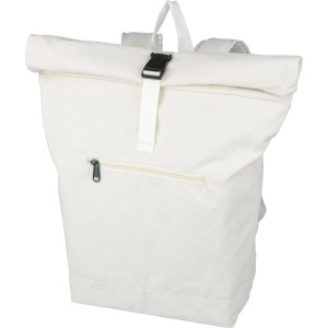 Recycled polycotton (330 gsm) rolltop backpack Thaddeus, bei (Backpacks)