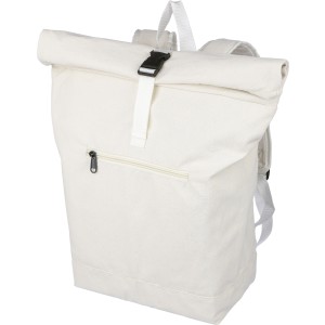 Recycled polycotton (330 gsm) rolltop backpack Thaddeus, bei (Backpacks)