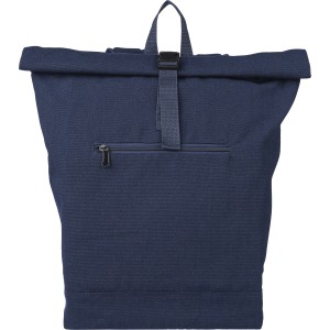 Recycled polycotton (330 gsm) rolltop backpack Thaddeus, blu (Backpacks)