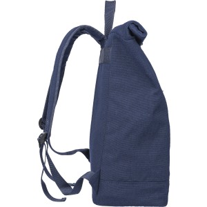 Recycled polycotton (330 gsm) rolltop backpack Thaddeus, blu (Backpacks)