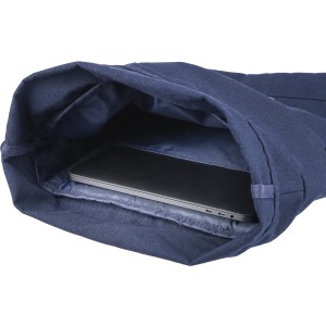 Recycled polycotton (330 gsm) rolltop backpack Thaddeus, blu (Backpacks)