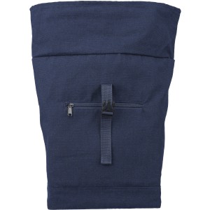 Recycled polycotton (330 gsm) rolltop backpack Thaddeus, blu (Backpacks)