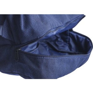 Recycled polycotton (330 gsm) tote backpack Osric, blue (Shopping bags)