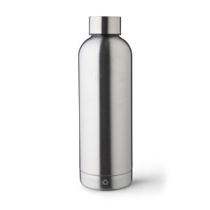 Recycled stainless steel bottle Isaiah, silver (Water bottles)