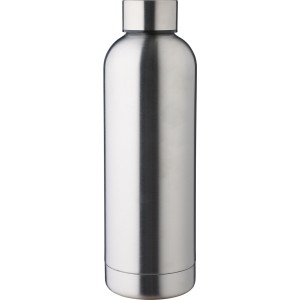 Recycled stainless steel bottle Isaiah, silver (Water bottles)