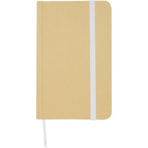 Reed A6 recycled hard cover notebook with plain pages, White (Notebooks)