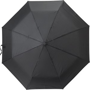 RPET 190T umbrella Kameron, black (Foldable umbrellas)