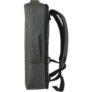 rPET (300D) polyester laptop backpack Eulalia, green (Laptop & Conference bags)