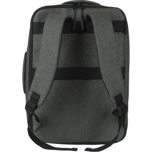 rPET (300D) polyester laptop backpack Eulalia, green (Laptop & Conference bags)