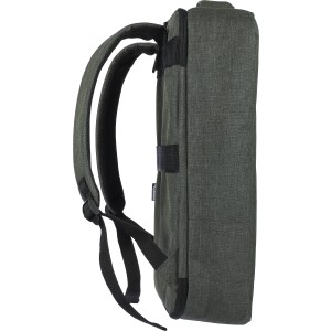rPET (300D) polyester laptop backpack Eulalia, green (Laptop & Conference bags)