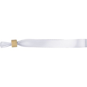 rPET (300D) wristcord Tarian, white (Lanyard, armband, badge holder)