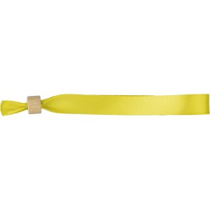 rPET (300D) wristcord Tarian, yellow (Lanyard, armband, badge holder)