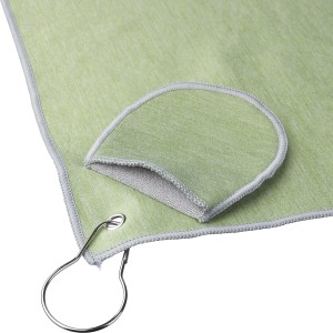 rPET golf towel Idris, light green (Towels)