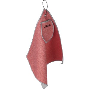 rPET golf towel Idris, red (Towels)
