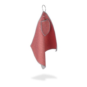 rPET golf towel Idris, red (Towels)