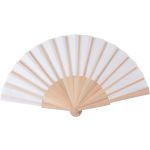 rPET hand held fan Rosanne, White (1041510-112)