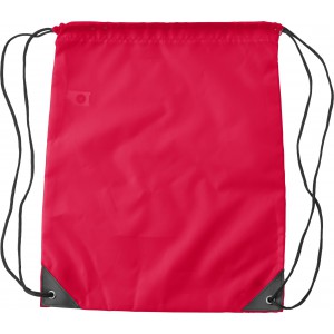 RPET polyester (190T) drawstring backpack Enrique, red (Backpacks)