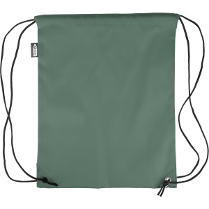 rPET polyester (210D) drawstring backpack Calix, green (Backpacks)