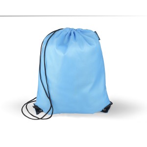 rPET polyester (210D) drawstring backpack Calix, light blue (Backpacks)