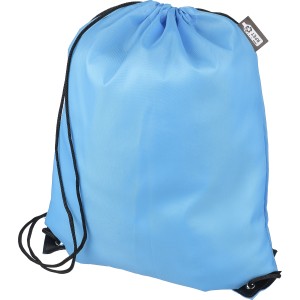 rPET polyester (210D) drawstring backpack Calix, light blue (Backpacks)