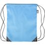 rPET polyester (210D) drawstring backpack Calix, light blue