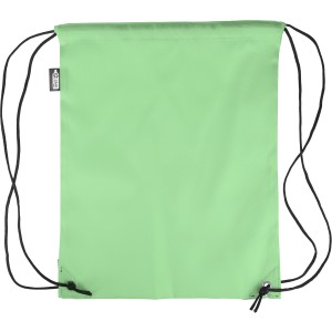 rPET polyester (210D) drawstring backpack Calix, light green (Backpacks)