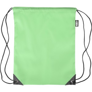 rPET polyester (210D) drawstring backpack Calix, light green (Backpacks)