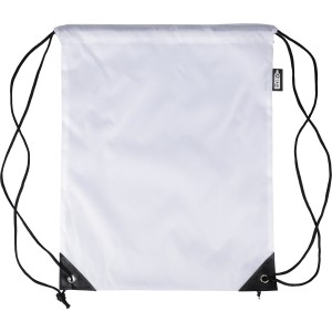rPET polyester (210D) drawstring backpack Calix, white (Backpacks)