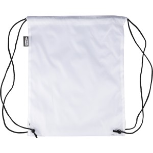 rPET polyester (210D) drawstring backpack Calix, white (Backpacks)