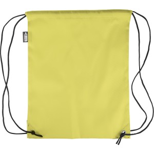 rPET polyester (210D) drawstring backpack Calix, yellow (Backpacks)