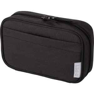 rPEt 300D polyester travel pouch Calix, Black