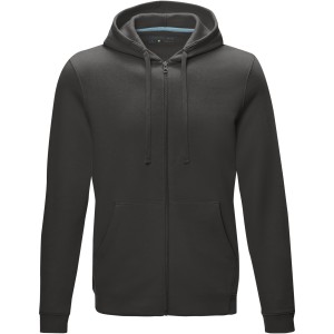 Ruby men's  organic GRS recycled full zip hoodie, Storm grey (Pullovers)