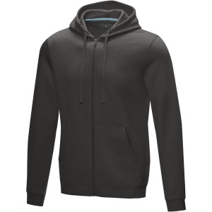 Ruby men's  organic GRS recycled full zip hoodie, Storm grey (Pullovers)