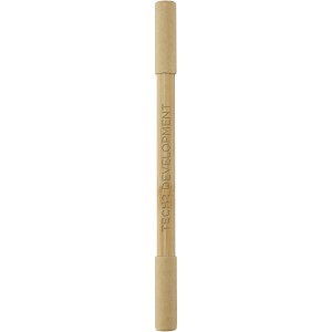 Samambu bamboo duo pen, Natural (Wooden, bamboo, carton pen)