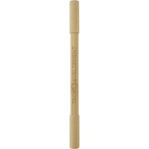 Samambu bamboo duo pen, Natural (Wooden, bamboo, carton pen)
