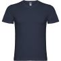 Samoyedo short sleeve men's v-neck t-shirt, Navy Blue