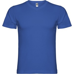 Samoyedo short sleeve men's v-neck t-shirt, Royal (T-shirt, 90-100% cotton)