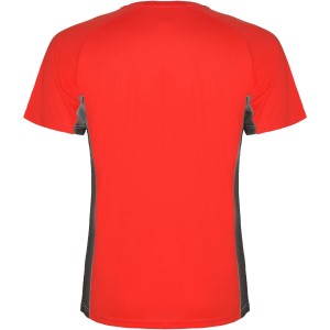 Shanghai short sleeve kids sports t-shirt, Red, Dark Lead (T-shirt, mixed fiber, synthetic)