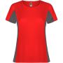 Shanghai short sleeve women's sports t-shirt, Red, Dark Lead