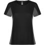 Shanghai short sleeve women's sports t-shirt, Solid black, Dark Lead