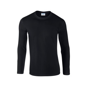 SOFTSTYLE<SUP>(r)</SUP> ADULT LONG SLEEVE T-SHIRT, Black (T-shirt, 90-100% cotton)