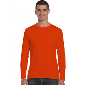SOFTSTYLE<SUP>(r)</SUP> ADULT LONG SLEEVE T-SHIRT, Orange (T-shirt, 90-100% cotton)