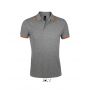 SOL'S PASADENA MEN - POLO SHIRT, Grey Melange/Orange