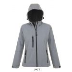 SOL'S REPLAY WOMEN - HOODED SOFTSHELL, Grey Melange (SO46802GM)