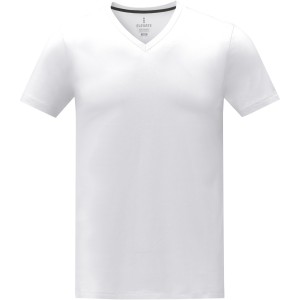 Somoto short sleeve men?s V-neck t-shirt, White (T-shirt, 90-100% cotton)